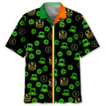 Hawaiian Shirt / Adults / S Green Neon Irish St.Patrick Day Hawaiian Shirt