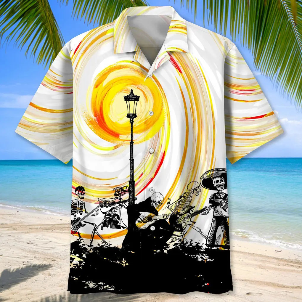 Guitar Abstract Painting Hawaiian Shirt