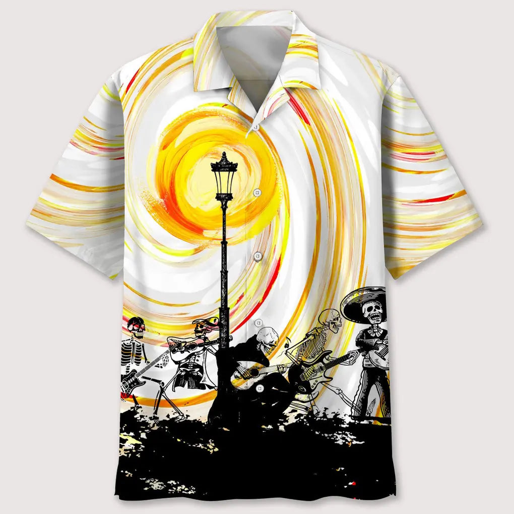 Hawaiian Shirt / Adults / S Guitar Abstract Painting Hawaiian Shirt