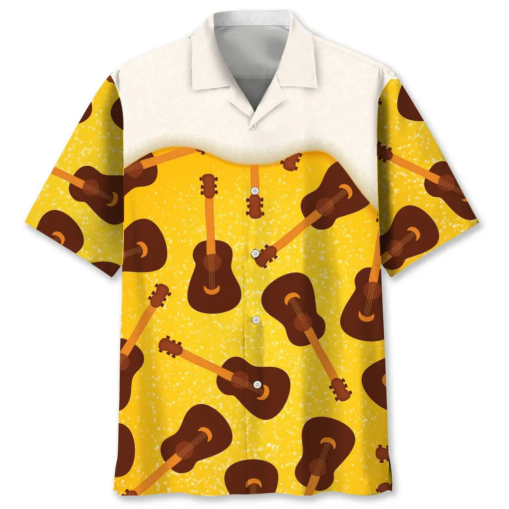 Hawaiian Shirt / Adults / S Guitar Beer Hawaiian Shirt
