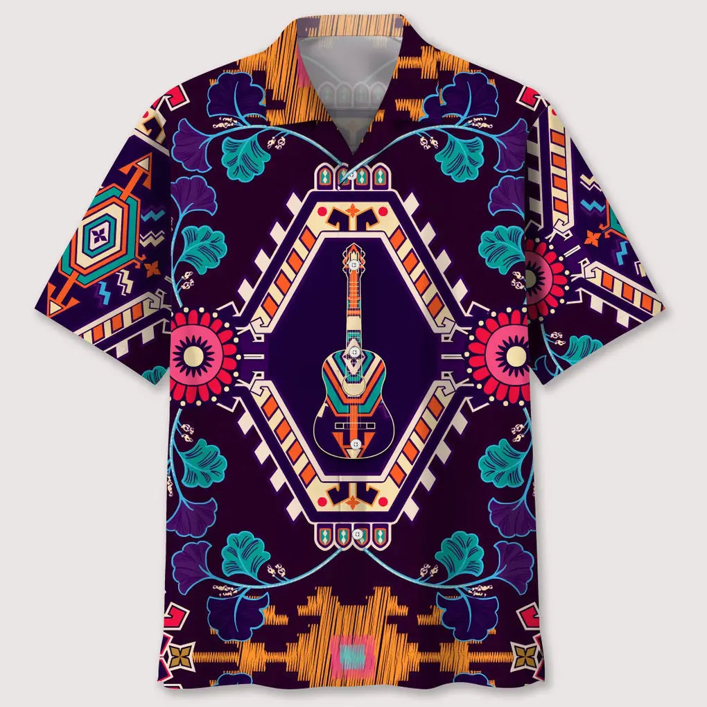Hawaiian Shirt / Adults / S Guitar Bohemian Hawaiian Shirt