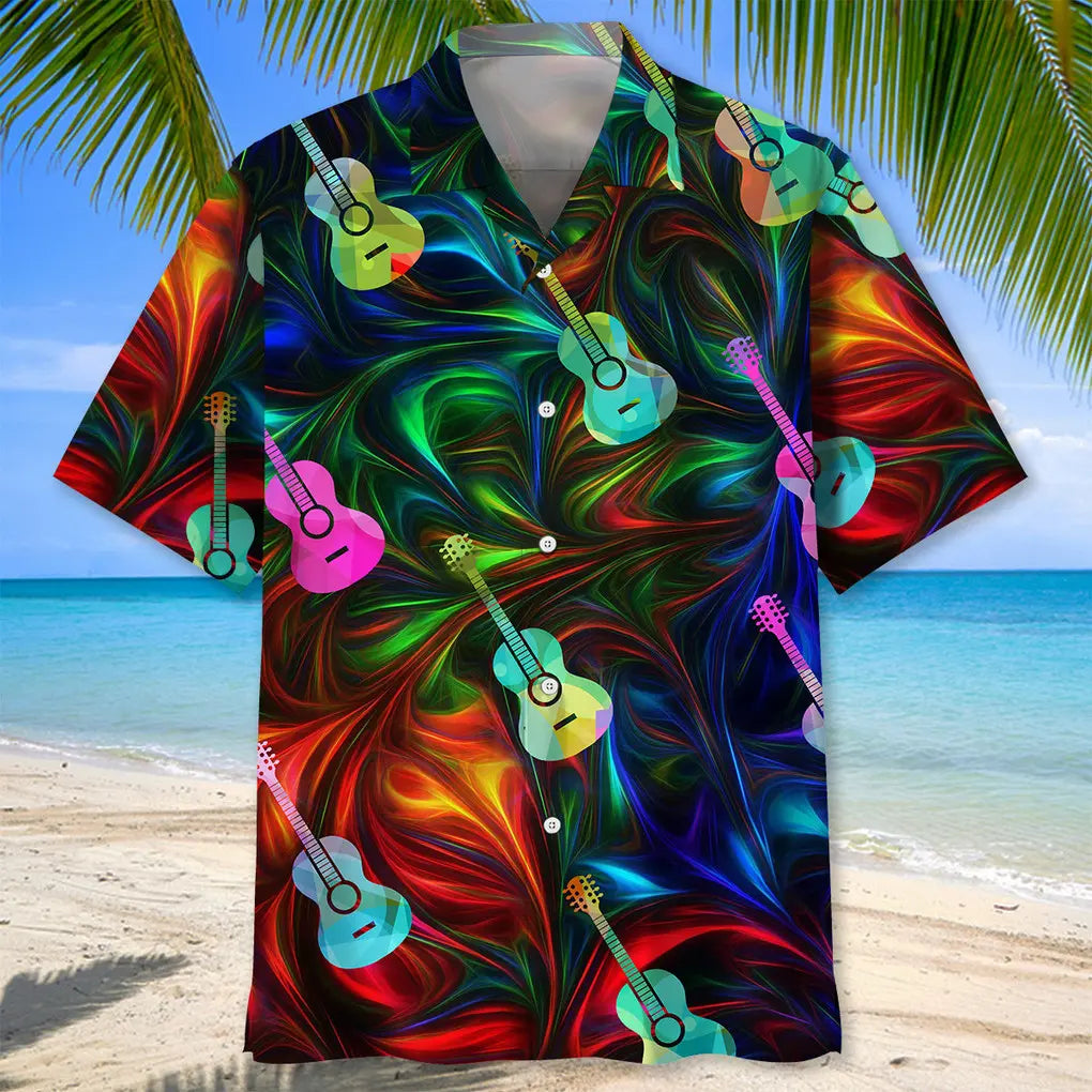 Guitar Color Hawaiian Shirt