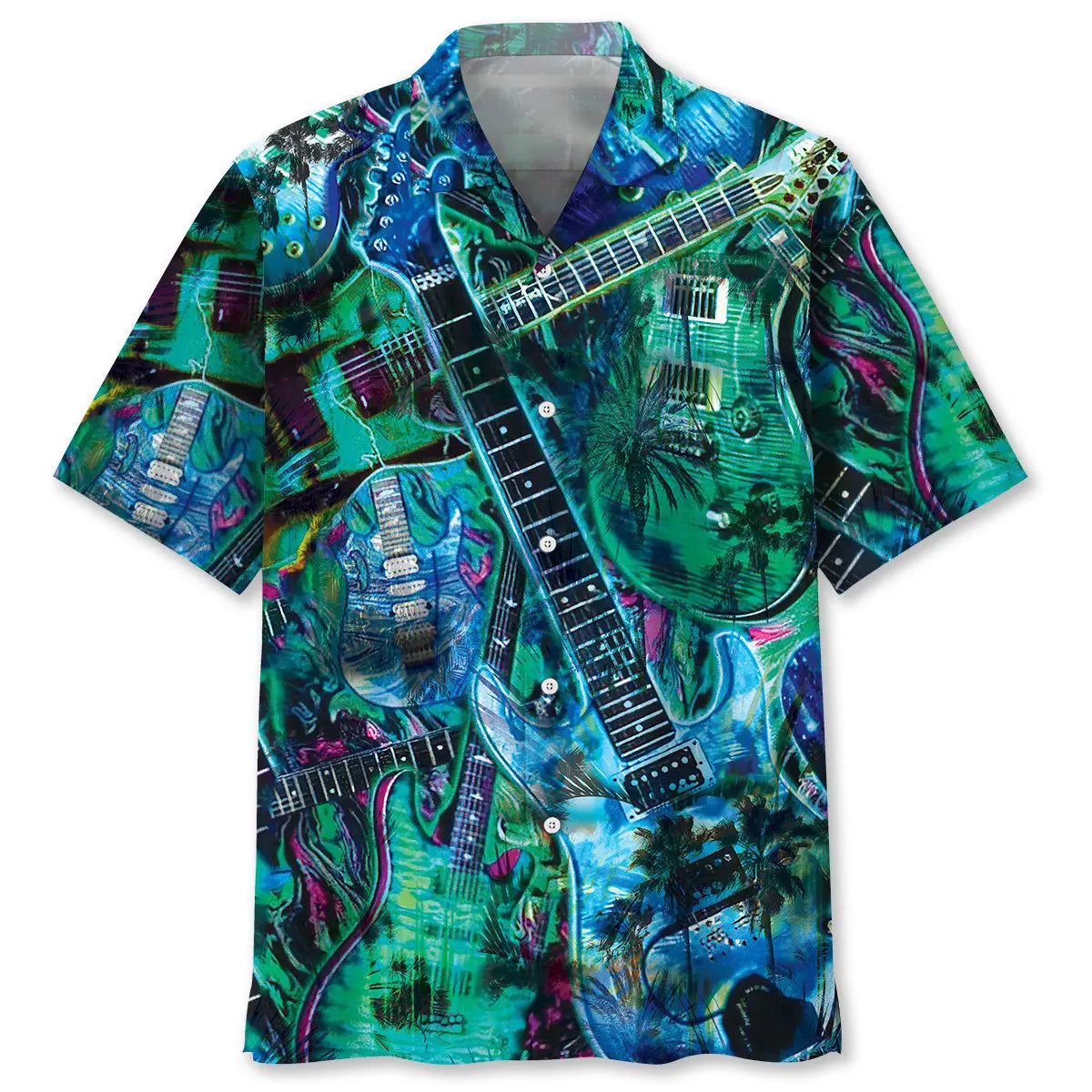 Hawaiian Shirt / Adults / S Guitar Tropical Hawaiian Shirt
