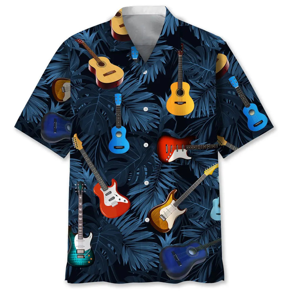 Hawaiian Shirt / Adults / S Guitar Tropical Hawaiian Shirt