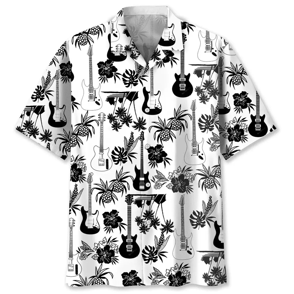 Hawaiian Shirt / Adults / S Guitar Tropical Hawaiian Shirt