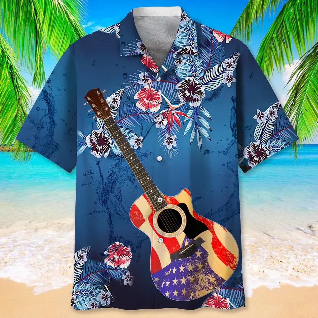 Guitar Usa Hawaiian Shirt