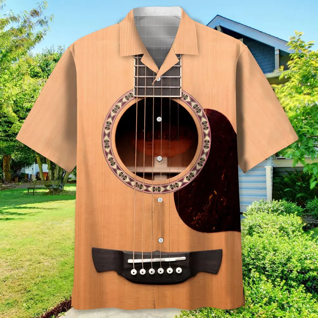 Guitar Vintage Hawaiian Shirt