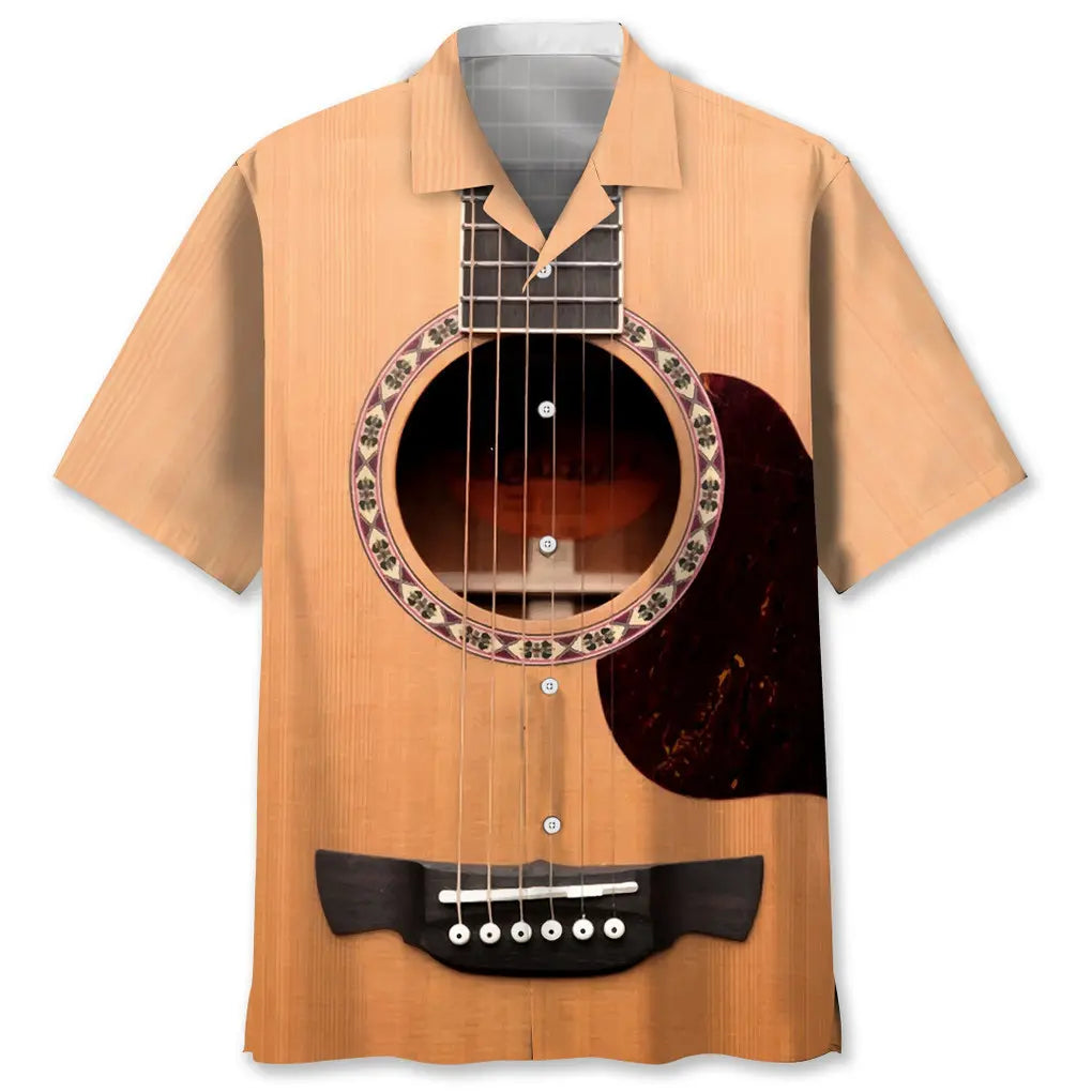 Hawaiian Shirt / Adults / S Guitar Vintage Hawaiian Shirt