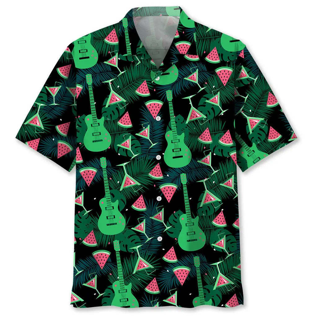 Hawaiian Shirt / Adults / S Guitar Watermelon Hawaiian Shirt