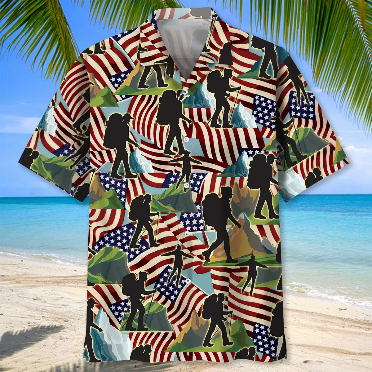 Hiking Usa Hawaiian Shirt