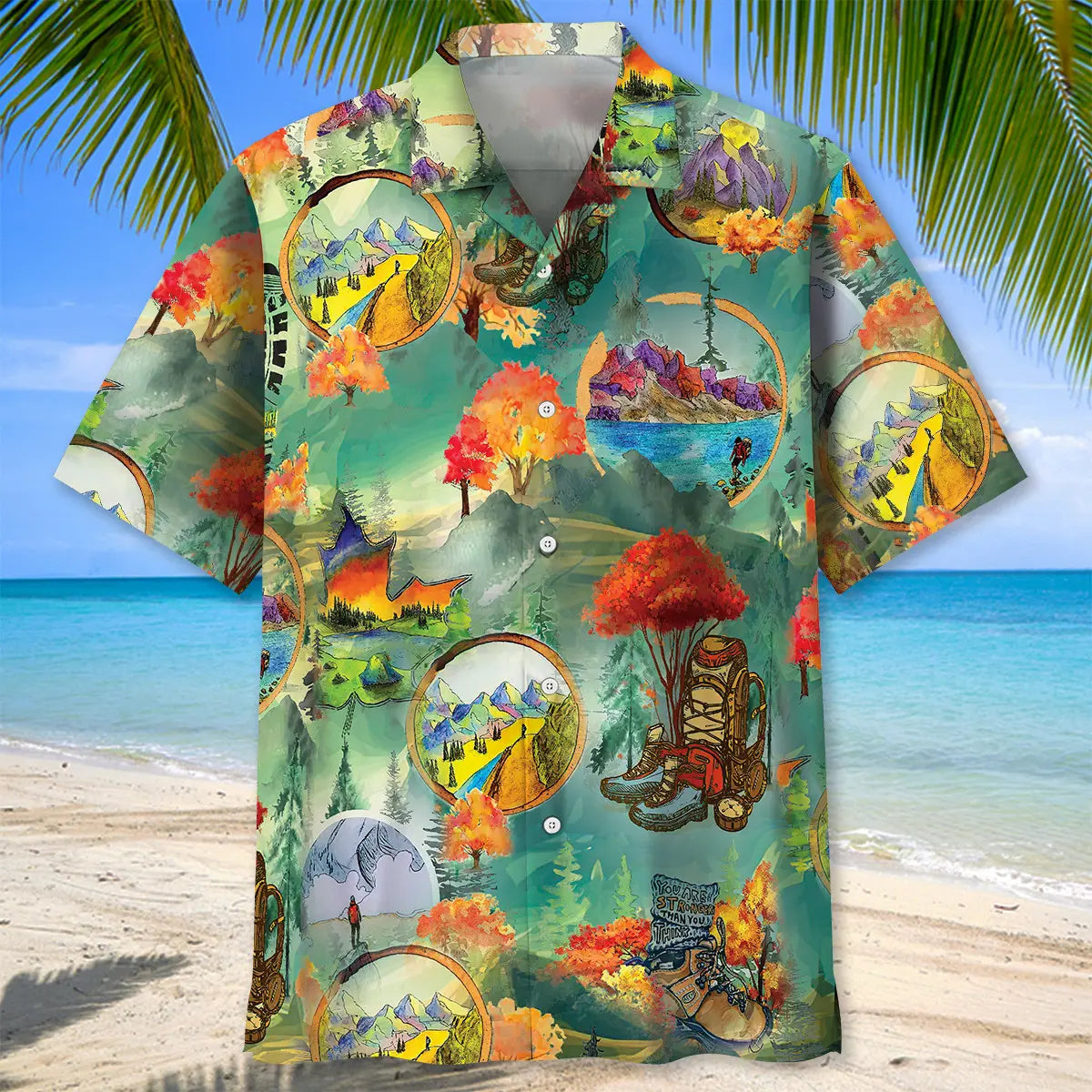 Hiking Vintage Hawaiian Shirt