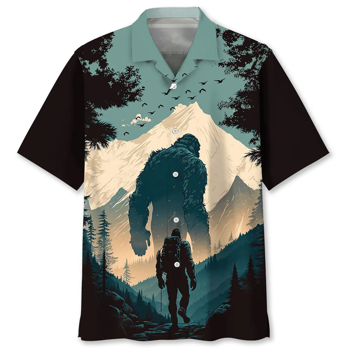 Hawaiian Shirt / Adults / S Hiking Vintage Hawaiian Shirt