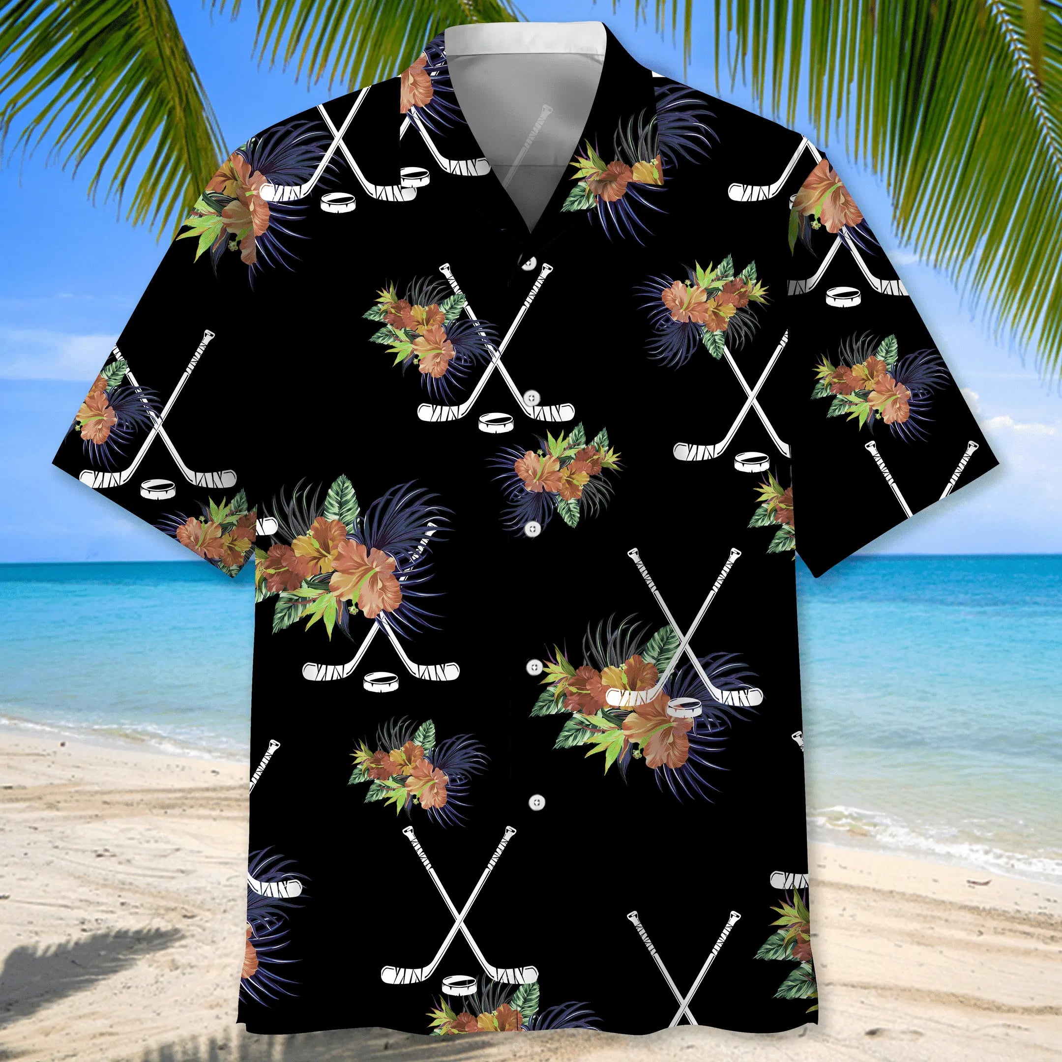 Hockey Hawaiian Nature Hawaiian Shirt