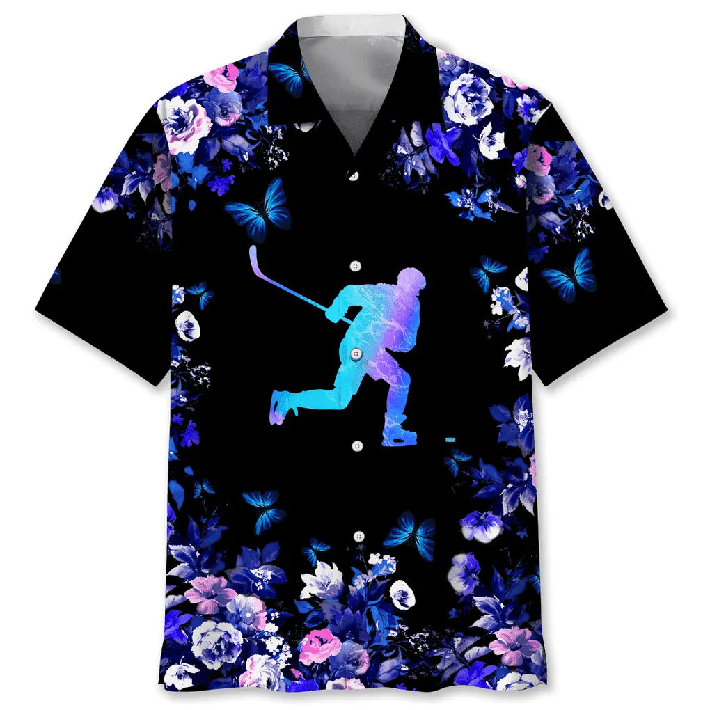 Hawaiian Shirt / Adults / S Hockey Hawaiian Nature Hawaiian Shirt