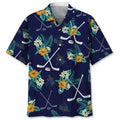 Hawaiian Shirt / Adults / S Hockey Hawaiian Tropical Hawaiian Shirt