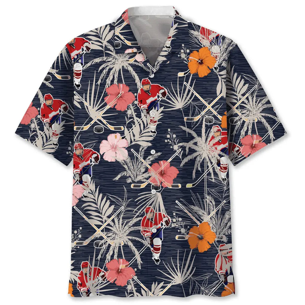 Hawaiian Shirt / Adults / S Hockey Nature Hawaiian Shirt
