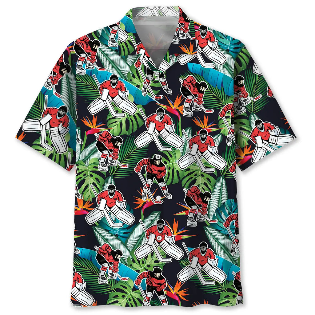 Hawaiian Shirt / Adults / S Hockey Tropical Hawaiian Shirt