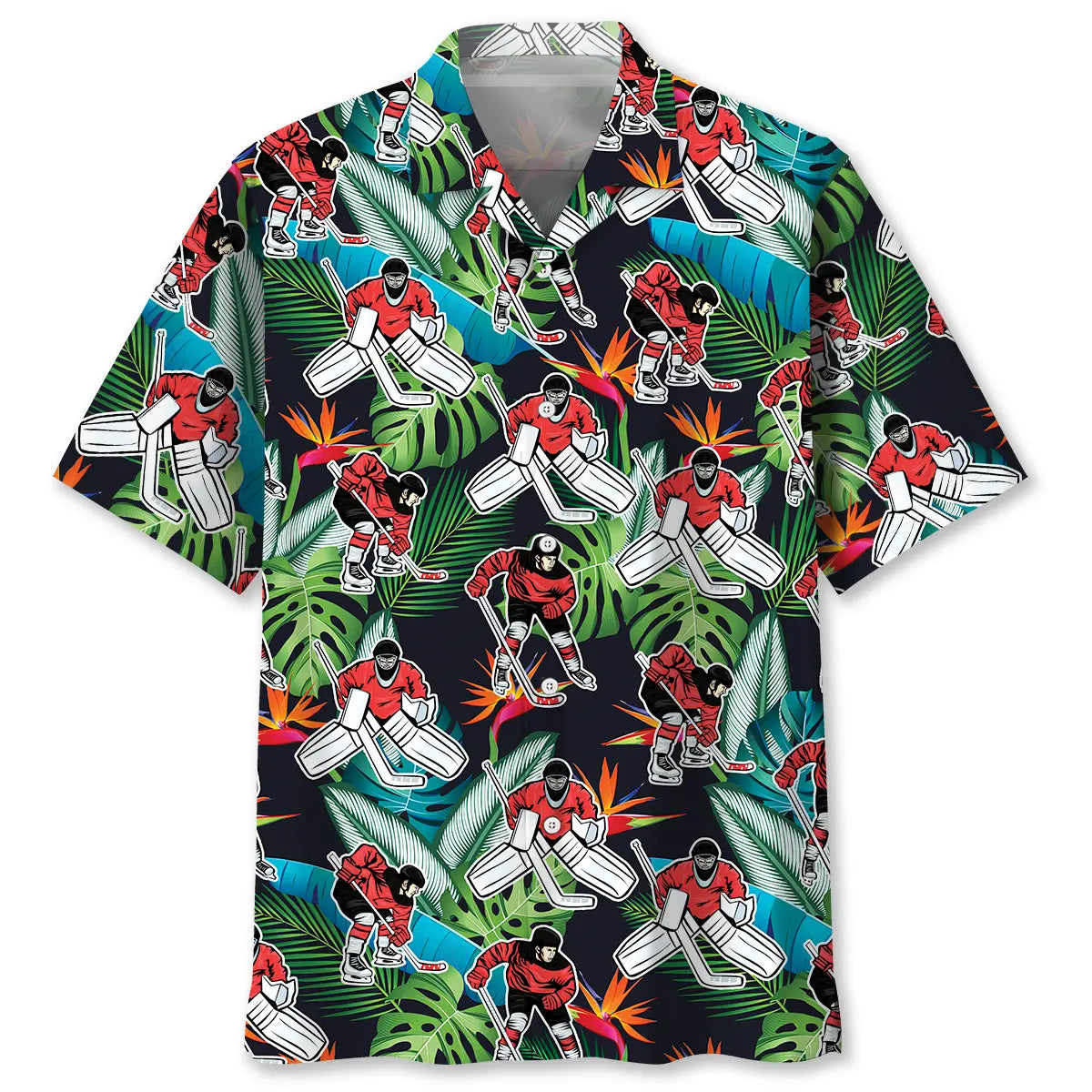 Hawaiian Shirt / Adults / S Hockey Tropical Hawaiian Shirt