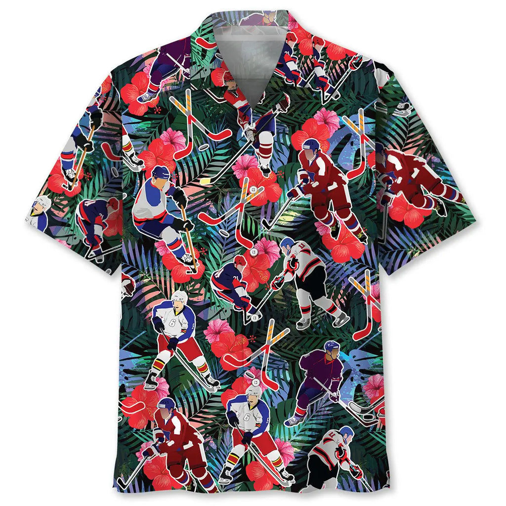 Hawaiian Shirt / Adults / S Hockey Tropical Hawaiian Shirt