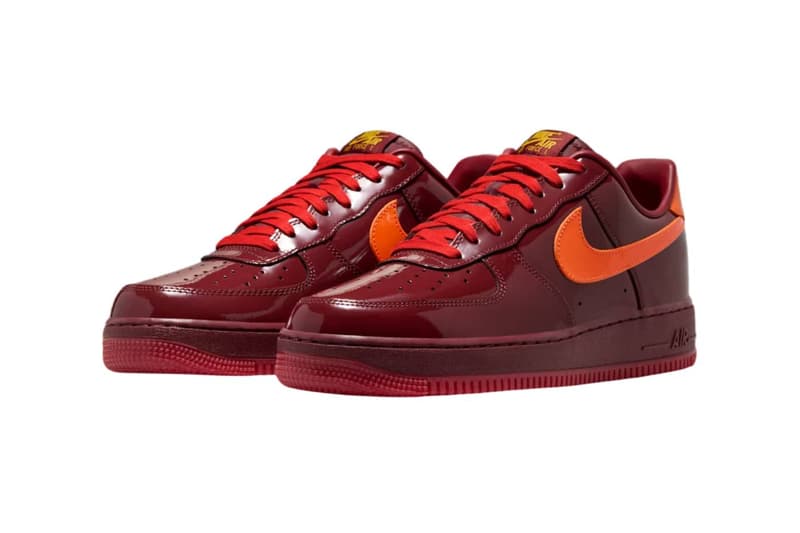 Nike Air Force 1 Low QS Patent Leather Dark Team Red IO4489-601 - LegendifyNow