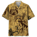 Hawaiian Shirt / Adults / S Hunting Vintage Hawaiian Shirt
