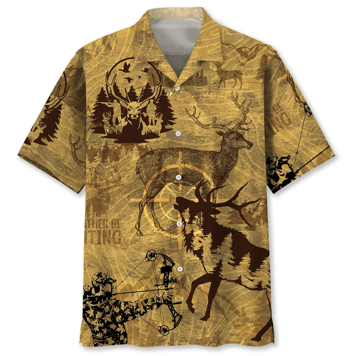 Hawaiian Shirt / Adults / S Hunting Vintage Hawaiian Shirt