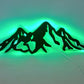 Mountain Wall Sign Light Up - Led Light Metal - Owls Matrix LTD