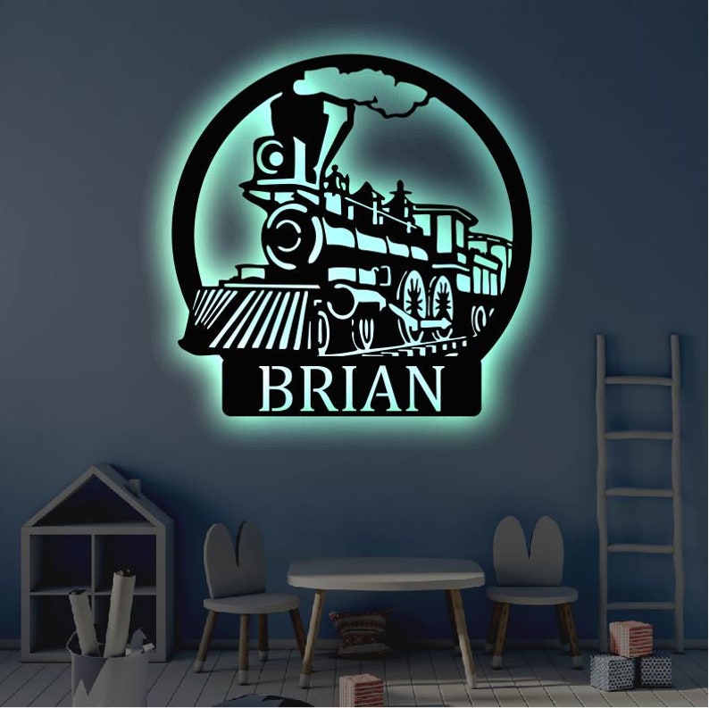 Train Cool Style Personalized - Led Light Metal - Owls Matrix LTD