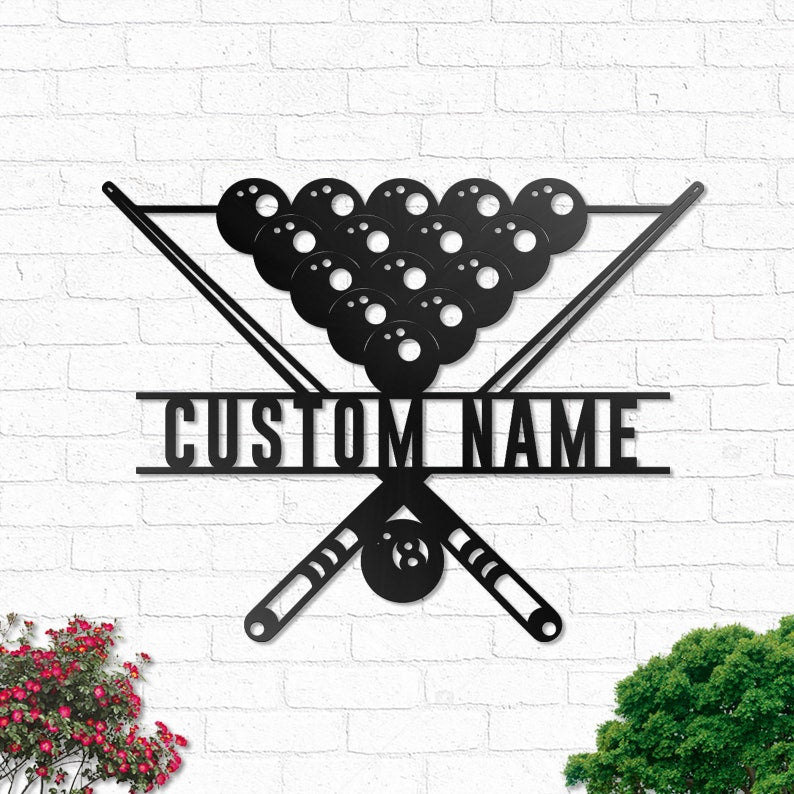 Billiard On The Table Personalized - Led Light Metal - Owls Matrix LTD