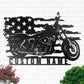 Motorcycle US Garage Personalized - Led Light Metal - Owls Matrix LTD