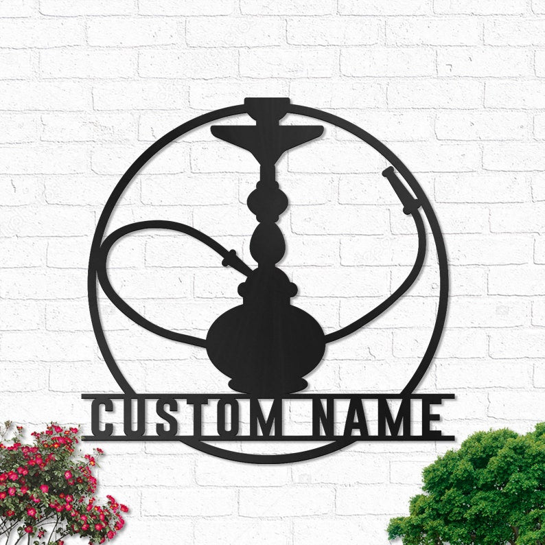 Shisha Hookah Smoke Shop Personalized - Led Light Metal - Owls Matrix LTD