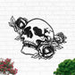 Skull Flower Rose With Led Lights - Led Light Metal - Owls Matrix LTD