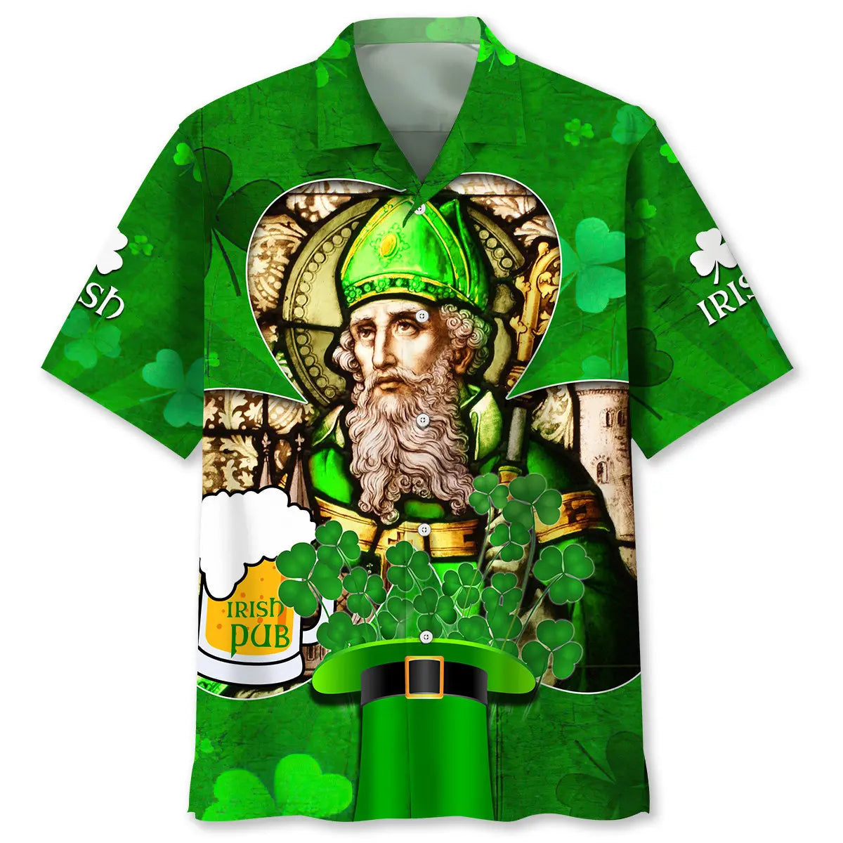 Hawaiian Shirt / Adults / S Irish Pub St.Patrick Day Hawaiian Shirt