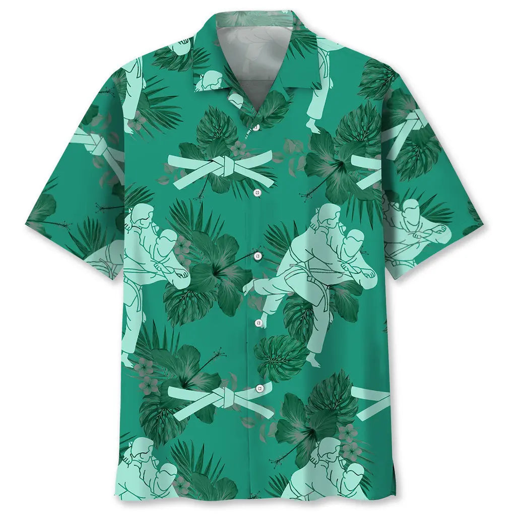 Hawaiian Shirt / Adults / S Judo Kelly Green Hawaiian Shirt