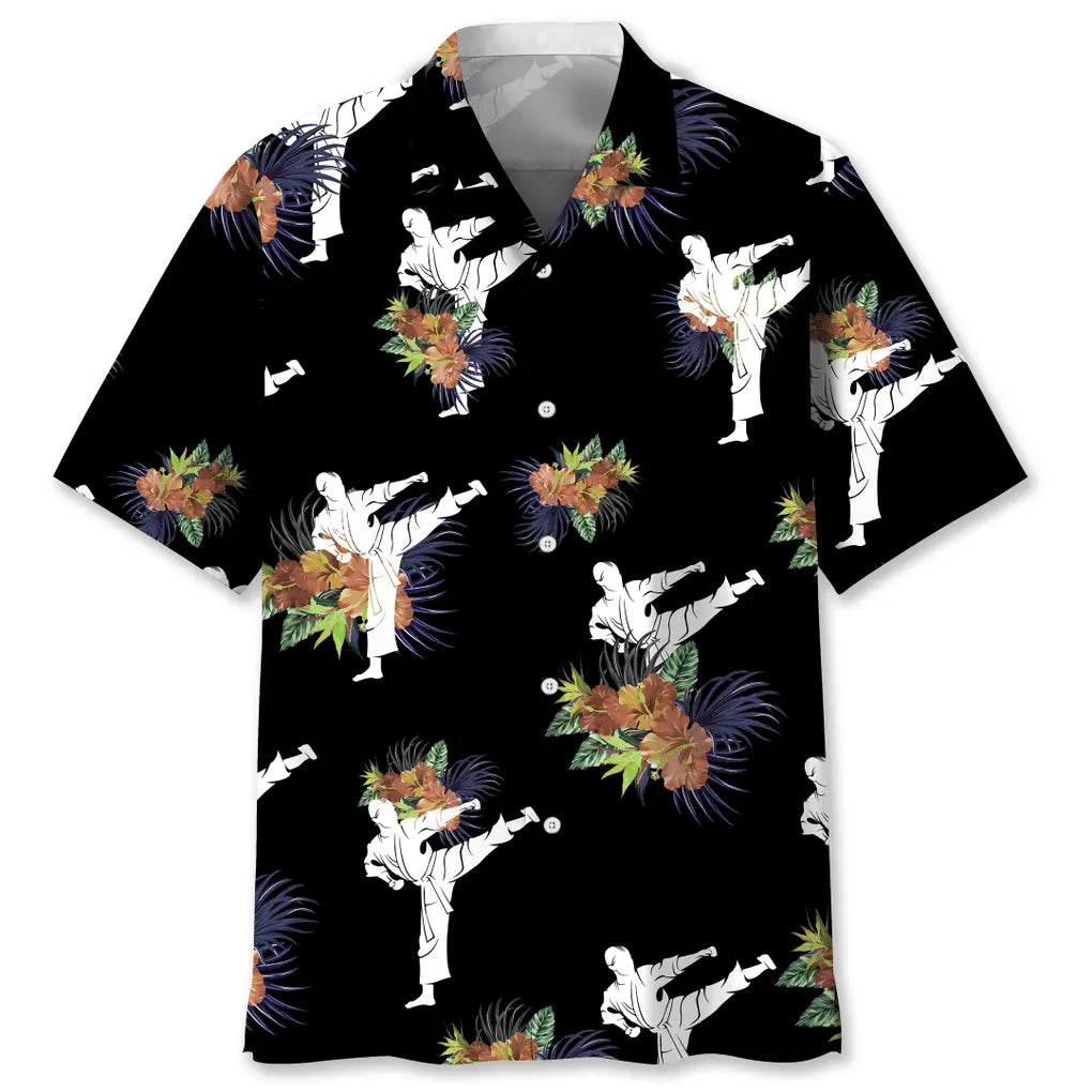 Hawaiian Shirt / Adults / S Karate Hawaiian Nature Hawaiian Shirt