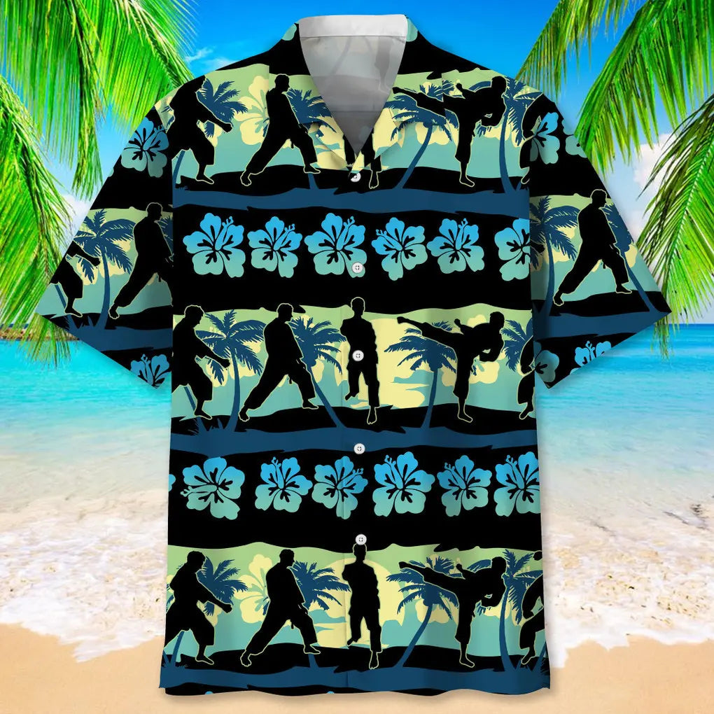 Karate Nature Beach Hawaiian Shirt