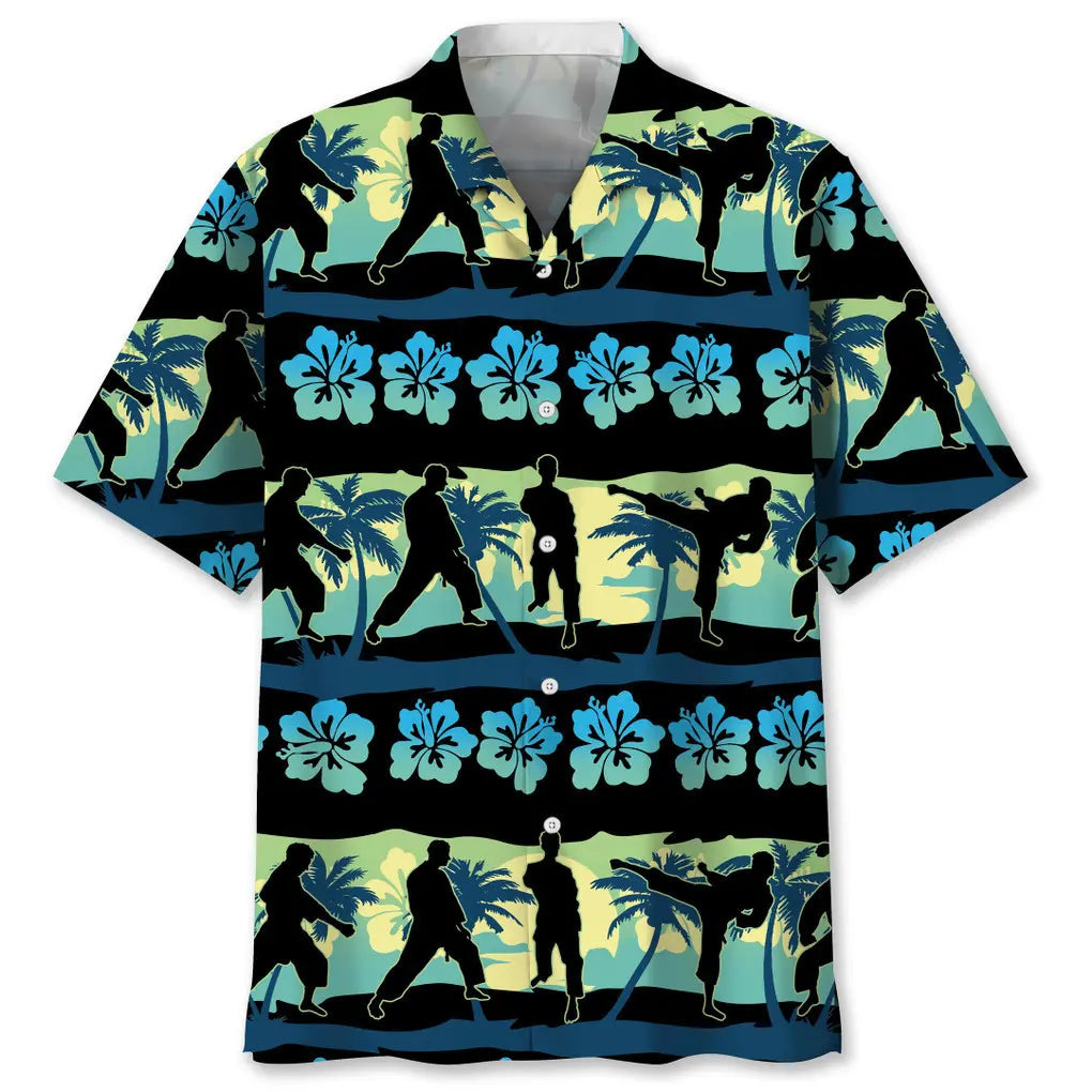 Hawaiian Shirt / Adults / S Karate Nature Beach Hawaiian Shirt