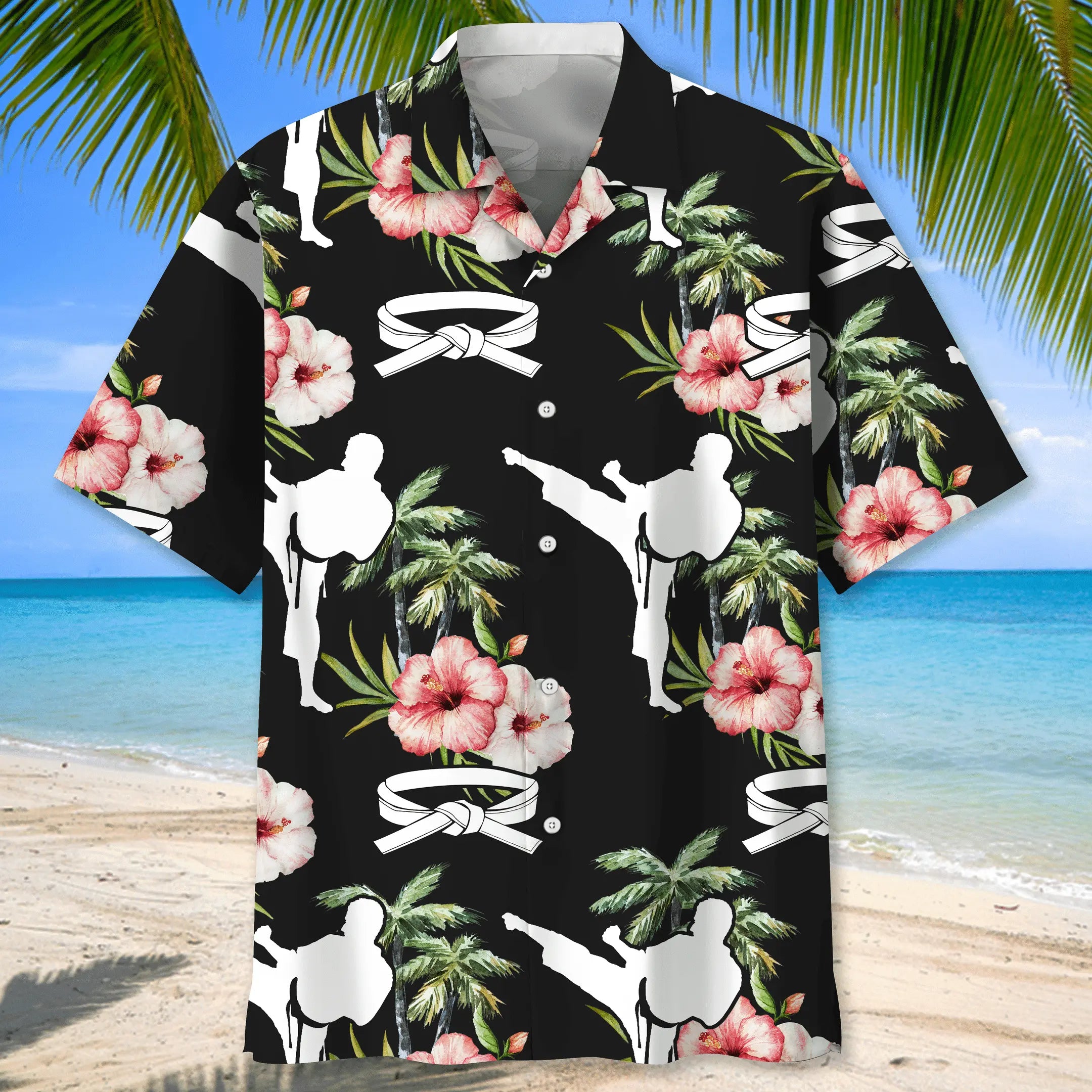 Karate Nature Flower Hawaiian Shirt