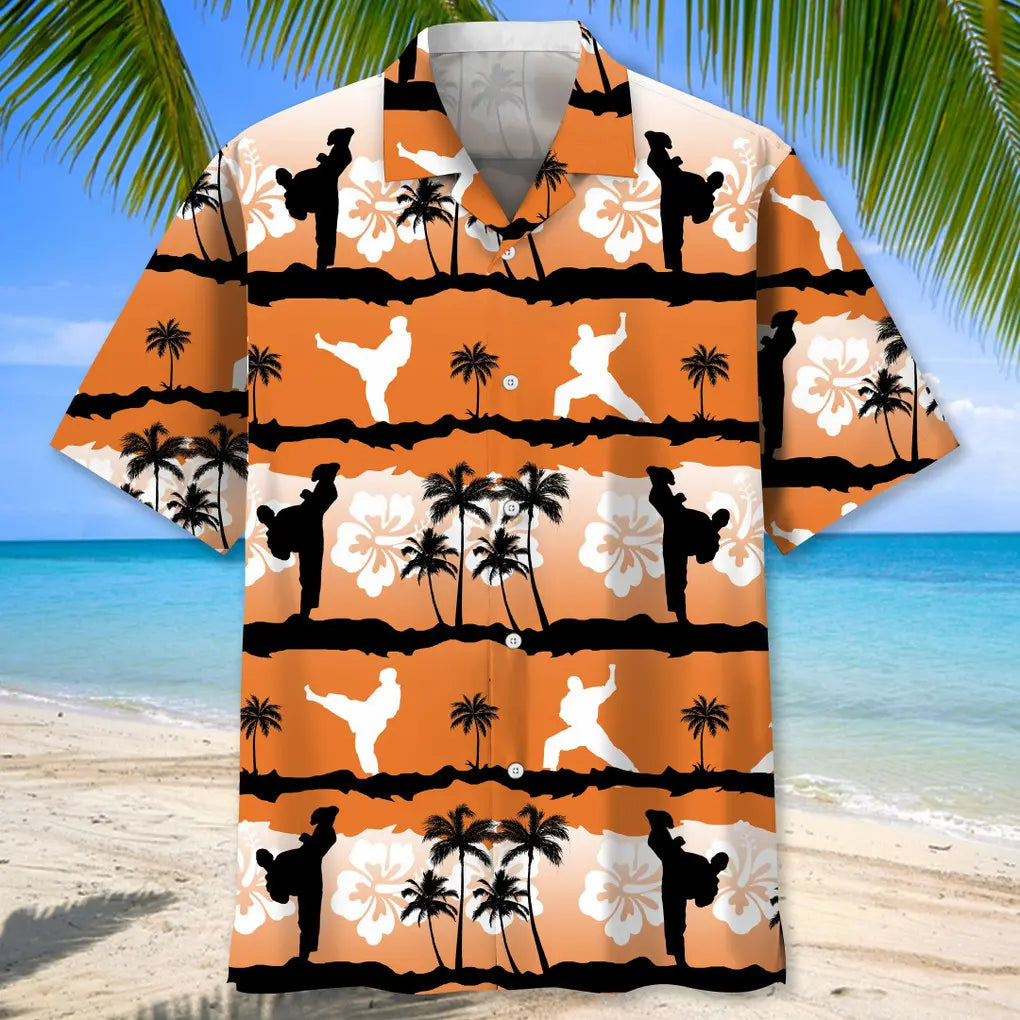 Karate Sunset Hawaiian Shirt