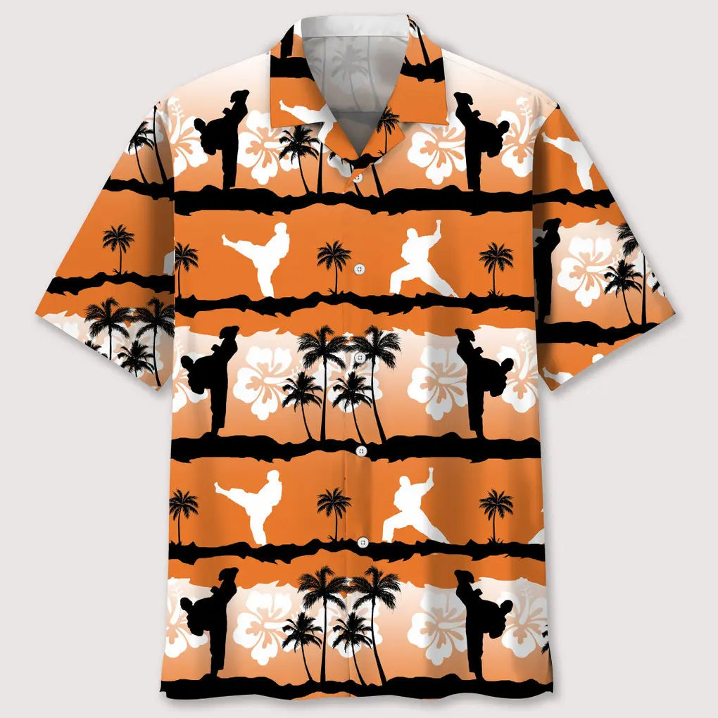 Hawaiian Shirt / Adults / S Karate Sunset Hawaiian Shirt