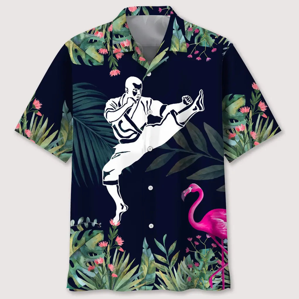 Hawaiian Shirt / Adults / S Karate Tropical Leaf Hawaiian Shirt