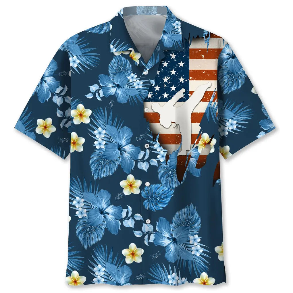 Hawaiian Shirt / Adults / S Karate Usa Tropical Hawaiian Shirt