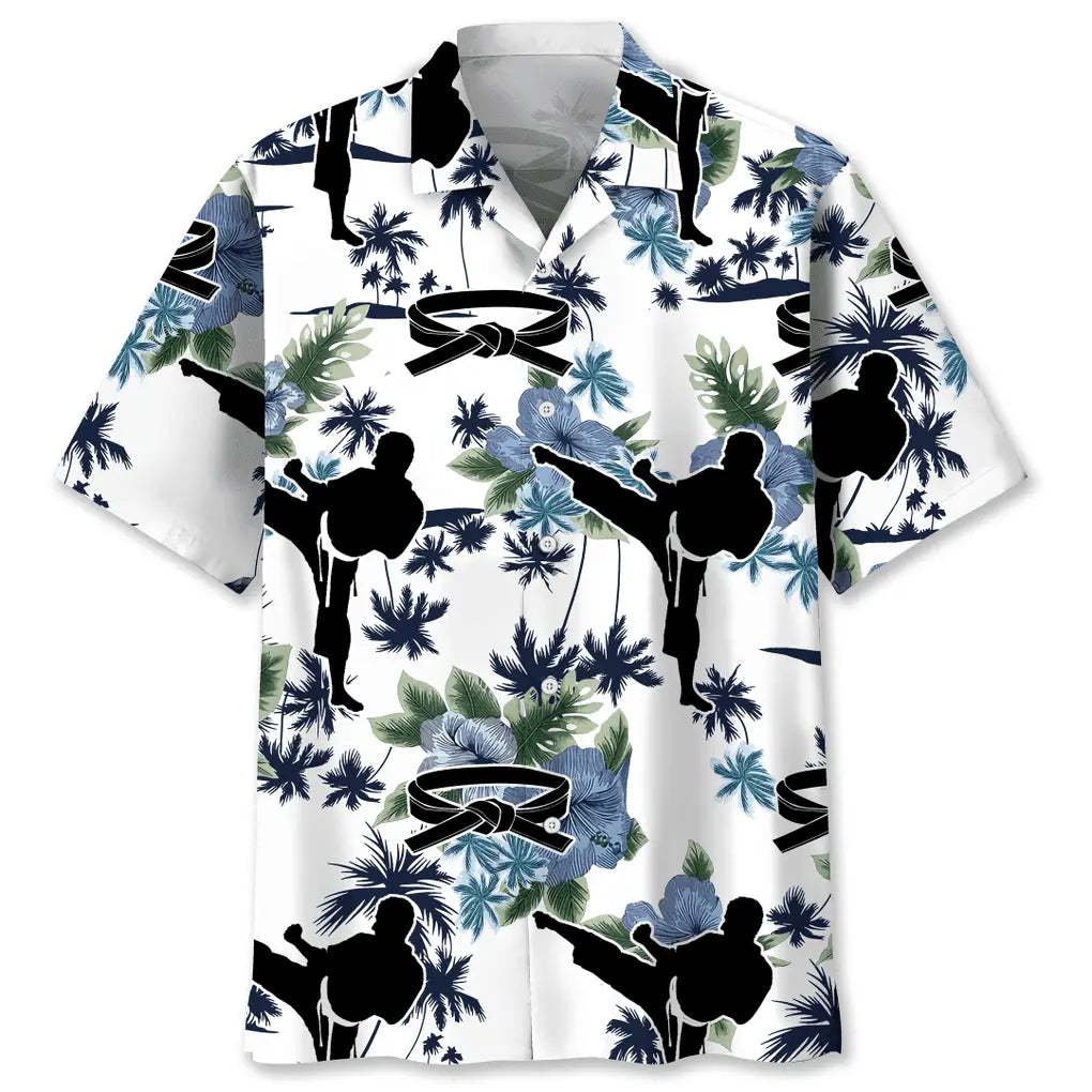 Hawaiian Shirt / Adults / S Karate White Nature Hawaiian Shirt