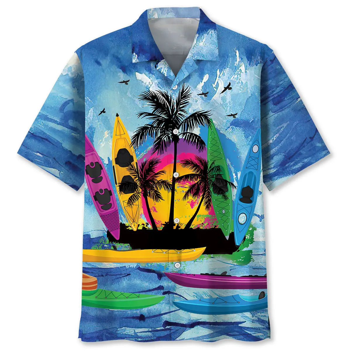 Hawaiian Shirt / Adults / S Kayaking Beach Hawaiian Shirt