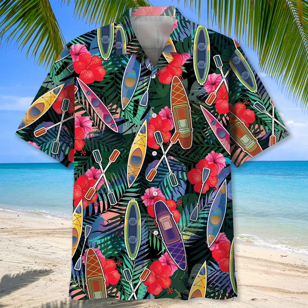 Kayaking Tropical Hawaiian Shirt