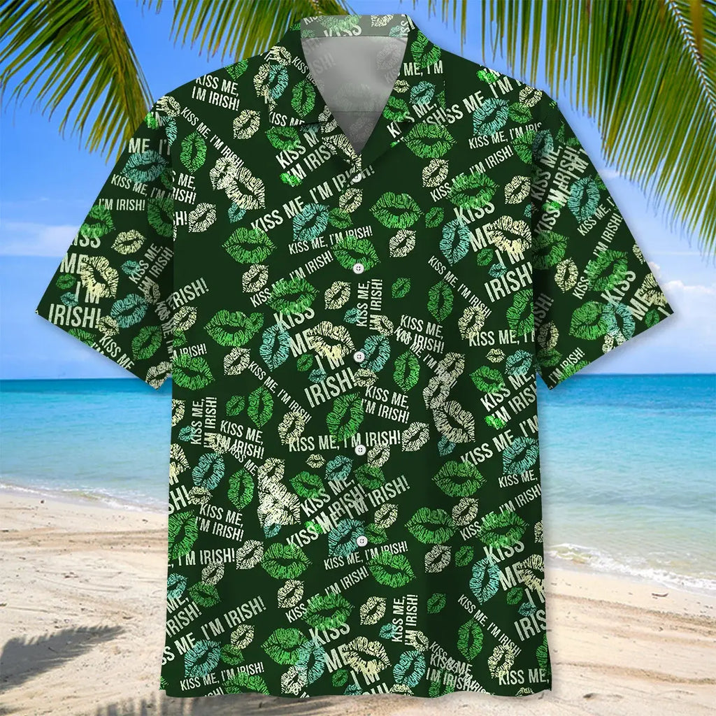 Kiss Irish St.Patrick Day Hawaiian Shirt
