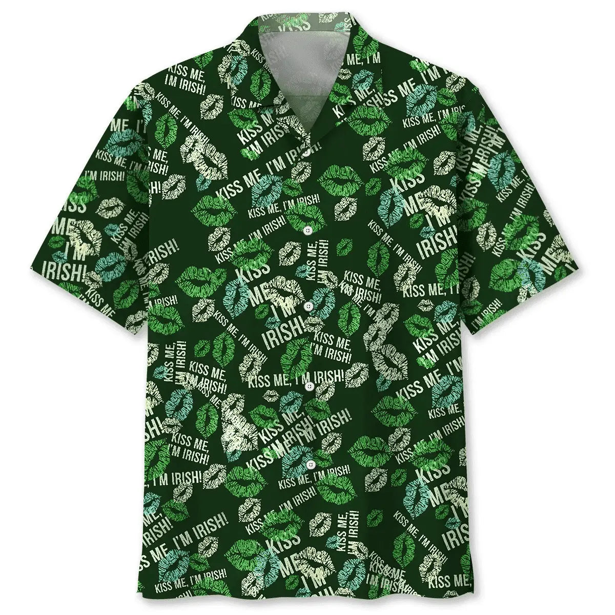 Hawaiian Shirt / Adults / S Kiss Irish St.Patrick Day Hawaiian Shirt