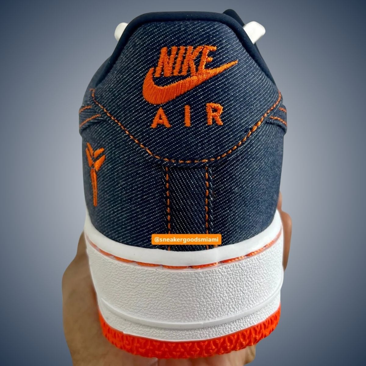 Nike Air Force 1 Low Protro Kobe Bryant Denim Obsidian Safety Orange IM1980-400