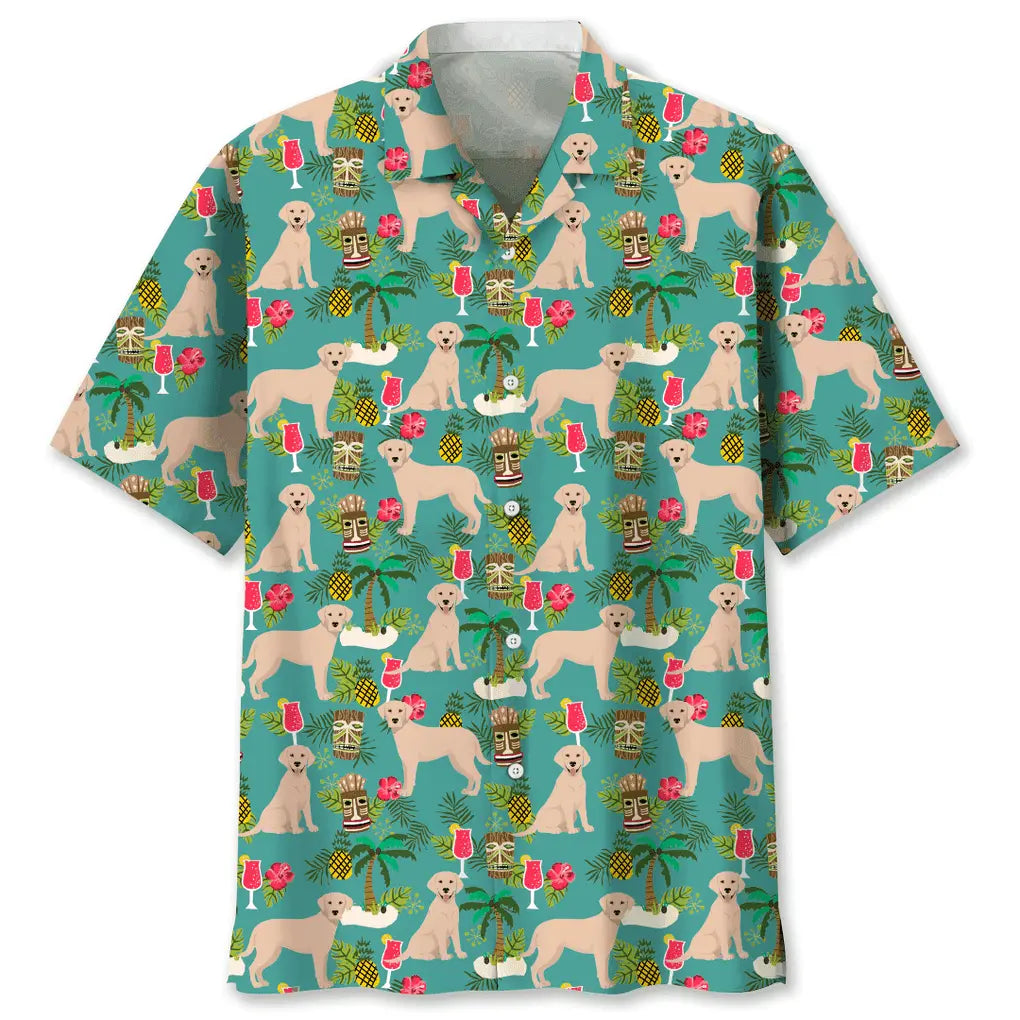 Hawaiian Shirt / Adults / S Labrador Hawaiian Beach Hawaiian Shirt