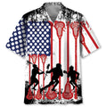 Hawaiian Shirt / Adults / S Lacrosse American Flag Hawaiian Shirt